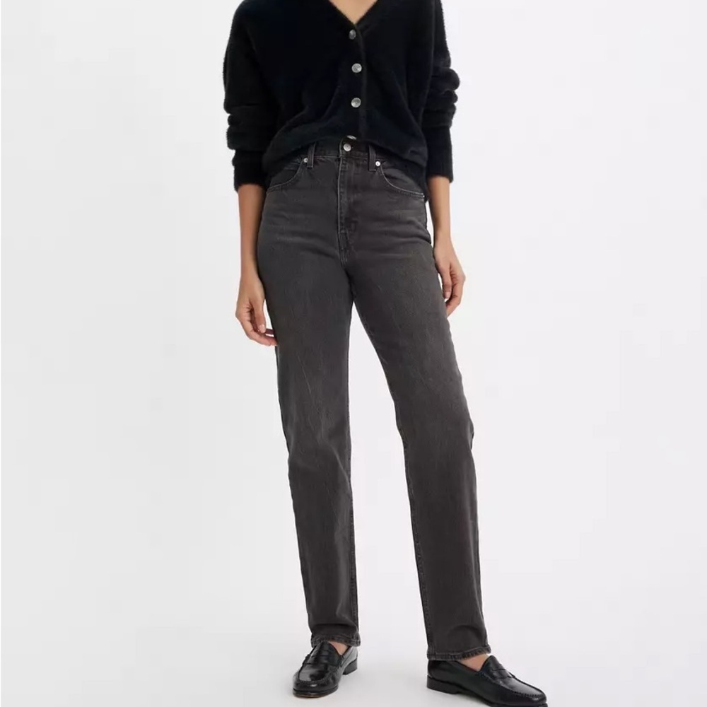 LEVIS Black 70'S High Slim Straight Women’s Jeans